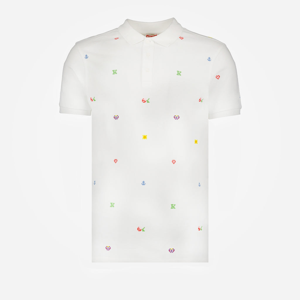 Poloshirts Polo Kenzo Pixel Kenzo Weiß Homme