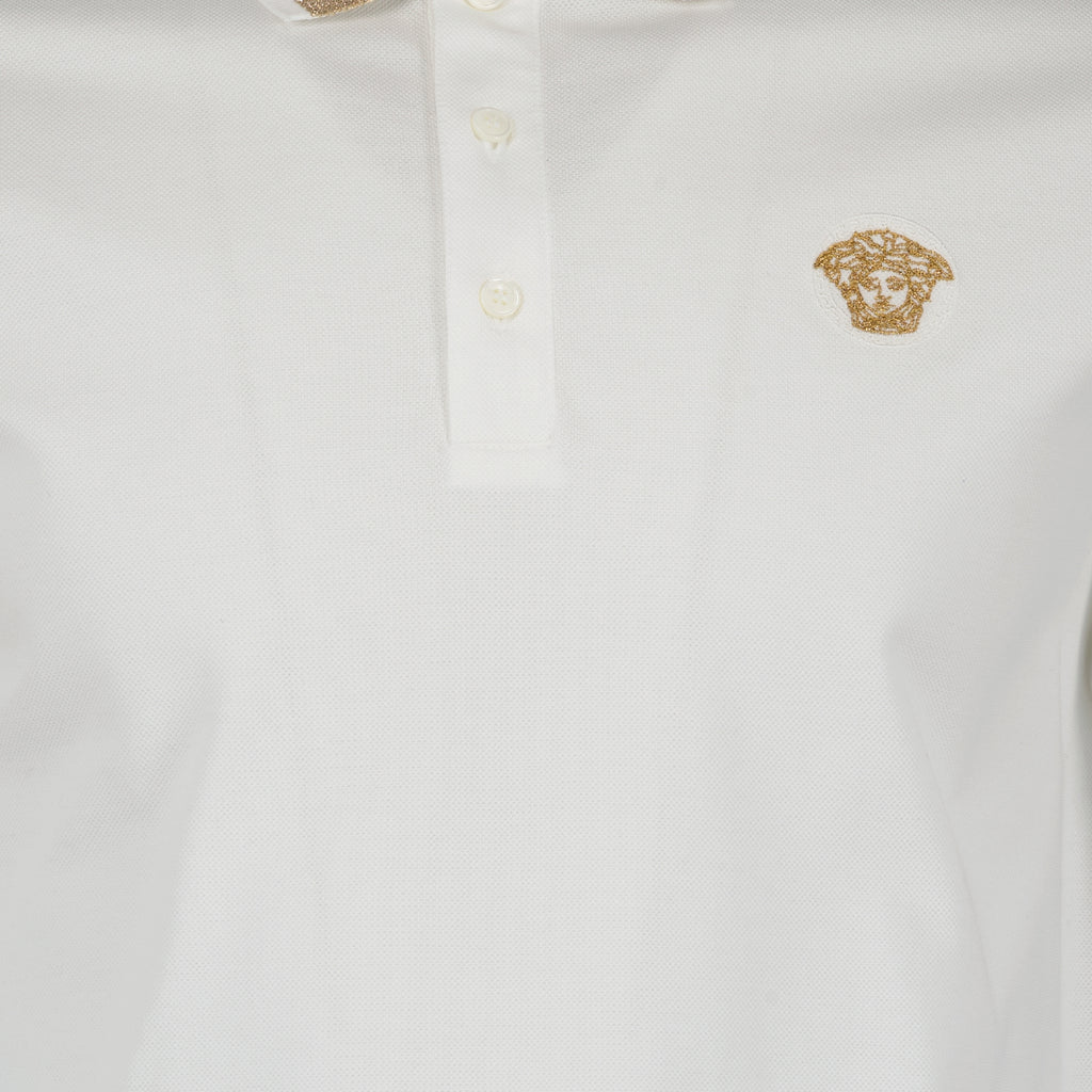 Polos Polo Medusa Greca Versace Branco Homme
