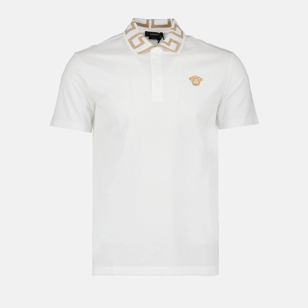 Polos Polo Medusa Greca Versace Branco Homme