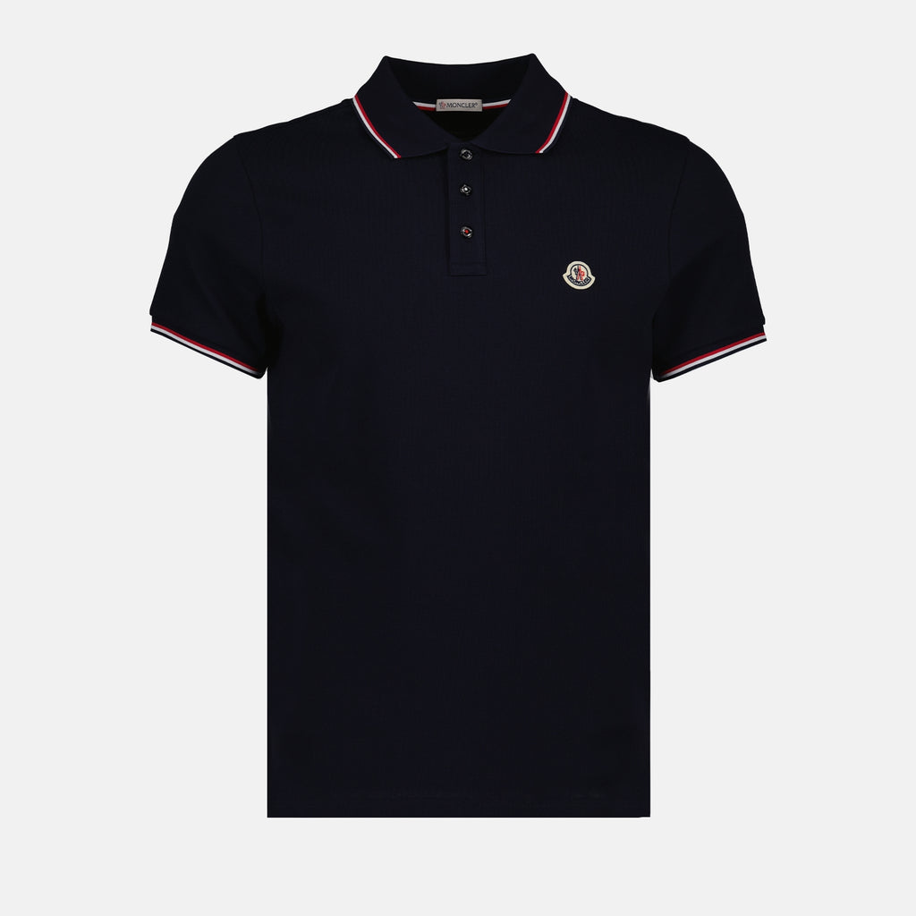 Polos Polo à logo et liseré Moncler Azul Homme
