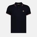 Polos Polo à logo et liseré Moncler Azul Homme