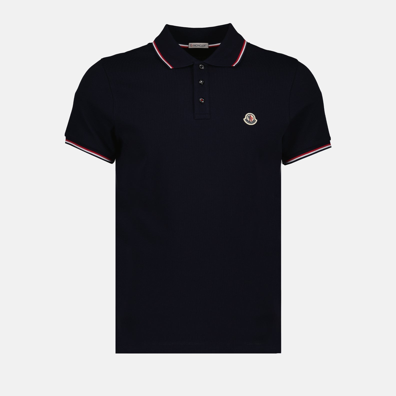 Polos Polo à logo et liseré Moncler Azul Homme