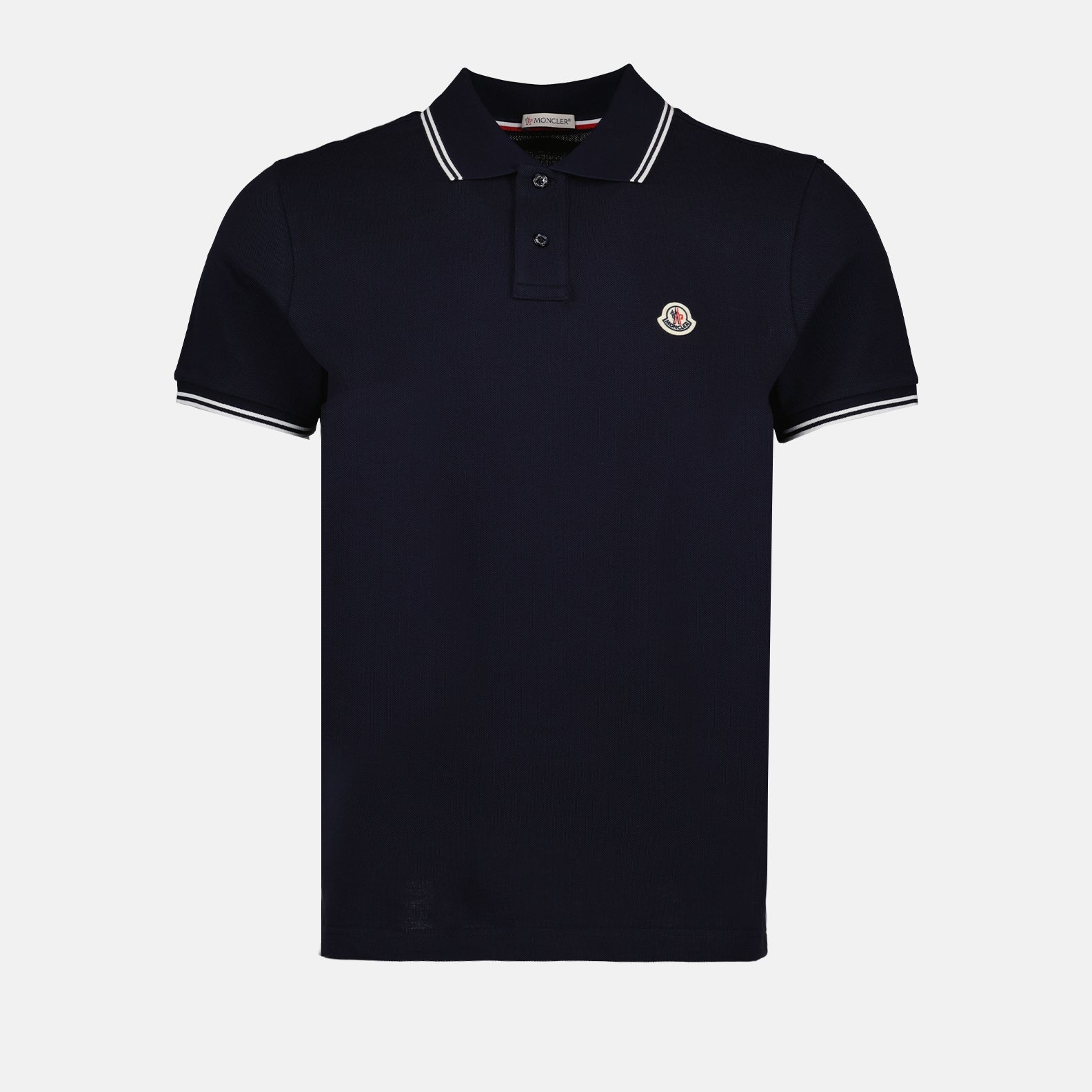 Polos Polo à logo et liseré Moncler Azul Homme