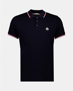 Polos Polo à logo et liseré Moncler Azul Homme