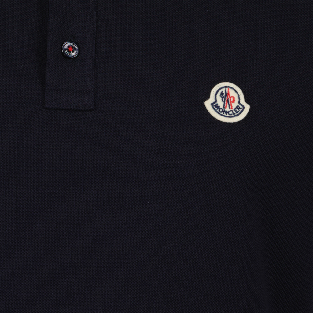 Polos Polo à logo et liseré Moncler Azul Homme