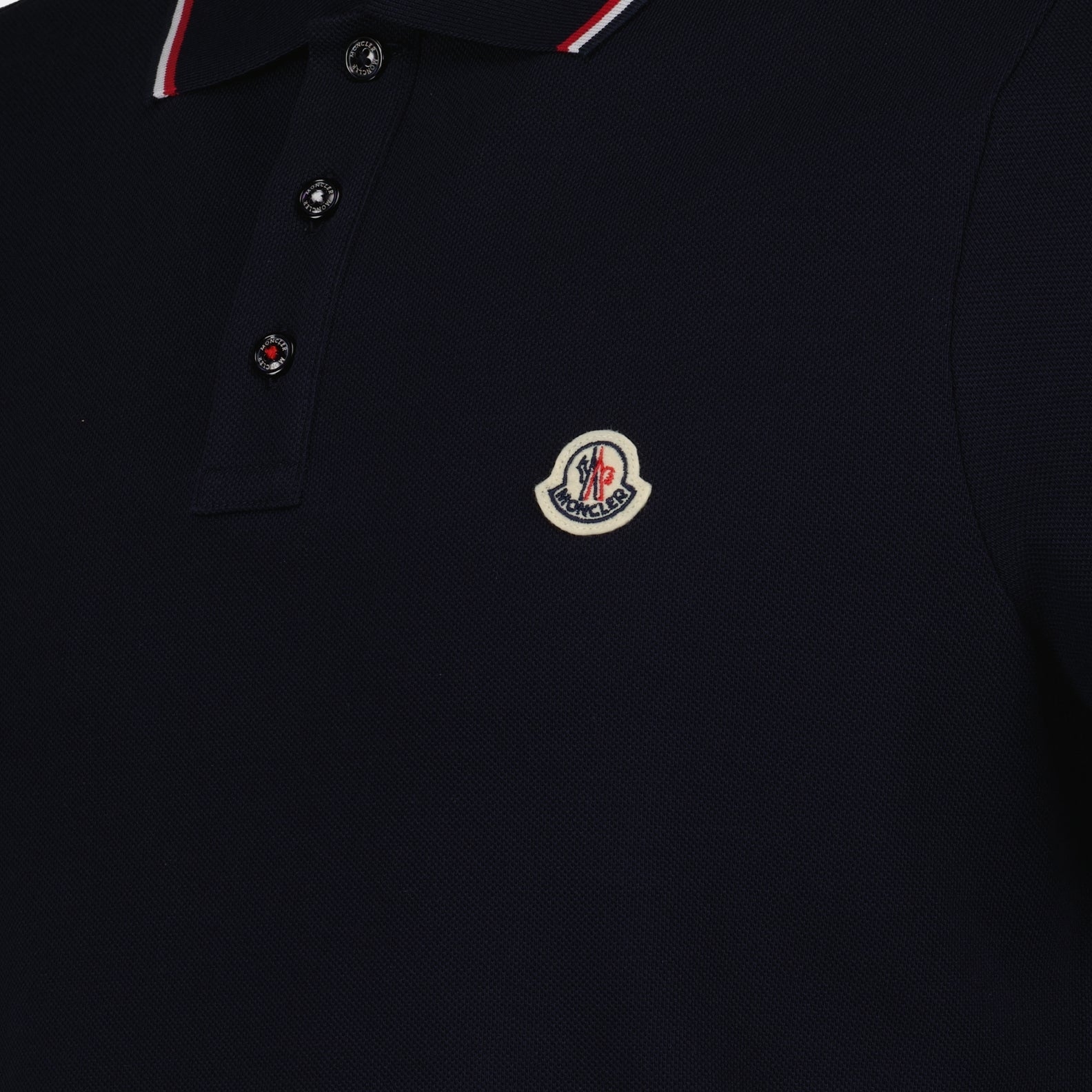 Polos Polo à logo et liseré Moncler Azul Homme
