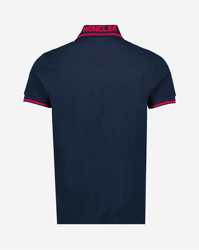 Polos Polo à logo et liseré Moncler Azul Homme