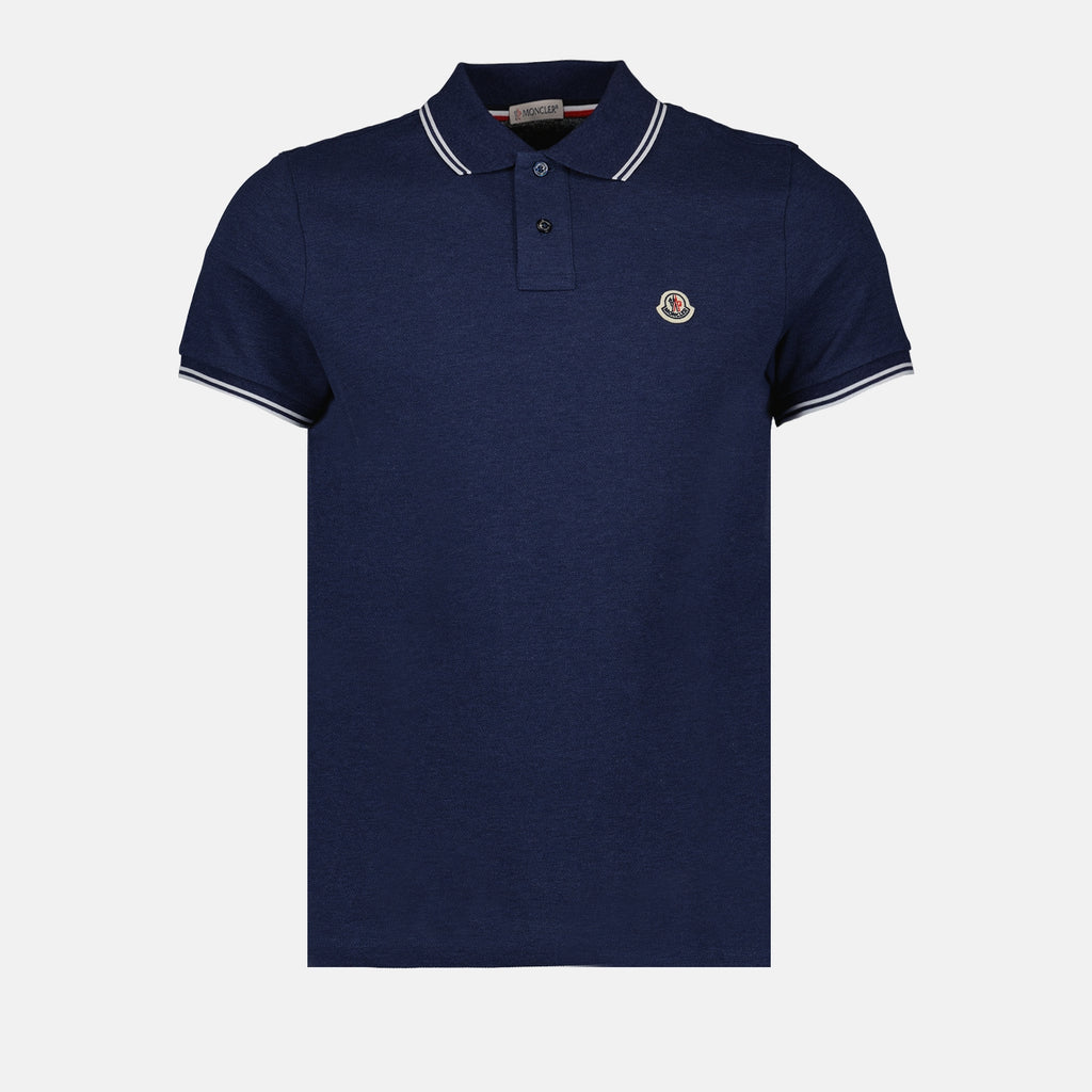 Polos Polo à logo et liseré Moncler Azul Homme