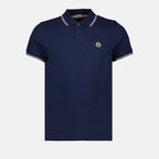 Polos Polo à logo et liseré Moncler Azul Homme