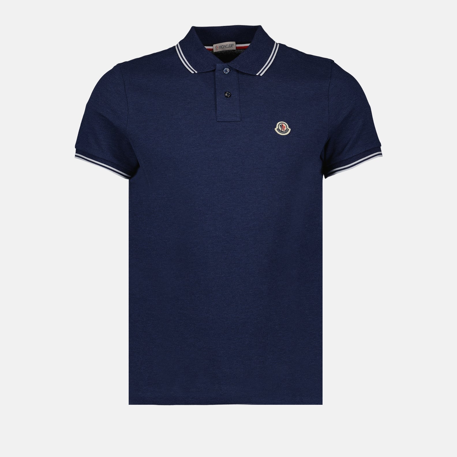 Polos Polo à logo et liseré Moncler Azul Homme