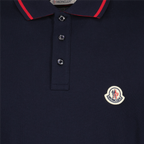 Polos Polo à logo et liseré Moncler Azul Homme