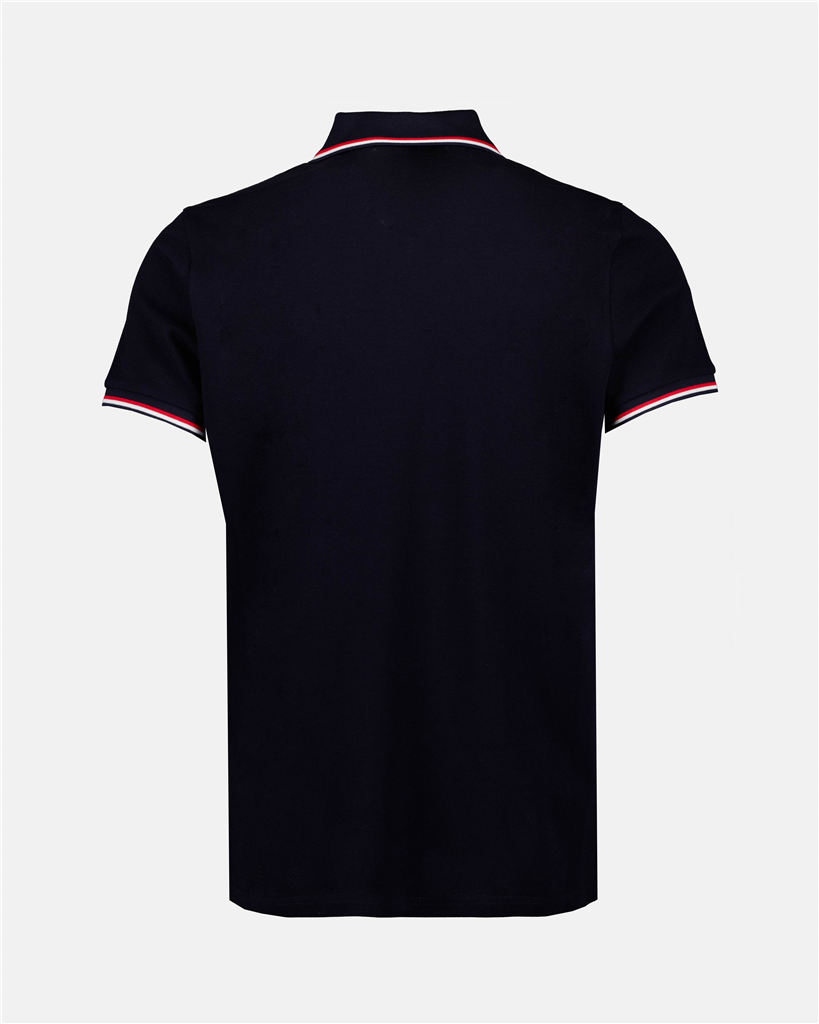 Polos Polo à logo et liseré Moncler Azul Homme