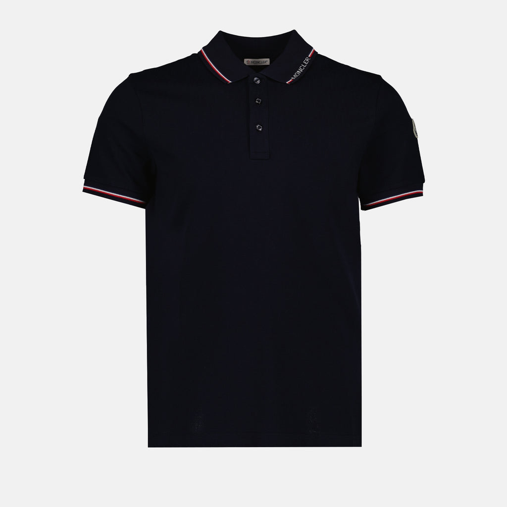 Polos Polo à logo et liseré Moncler Azul Homme