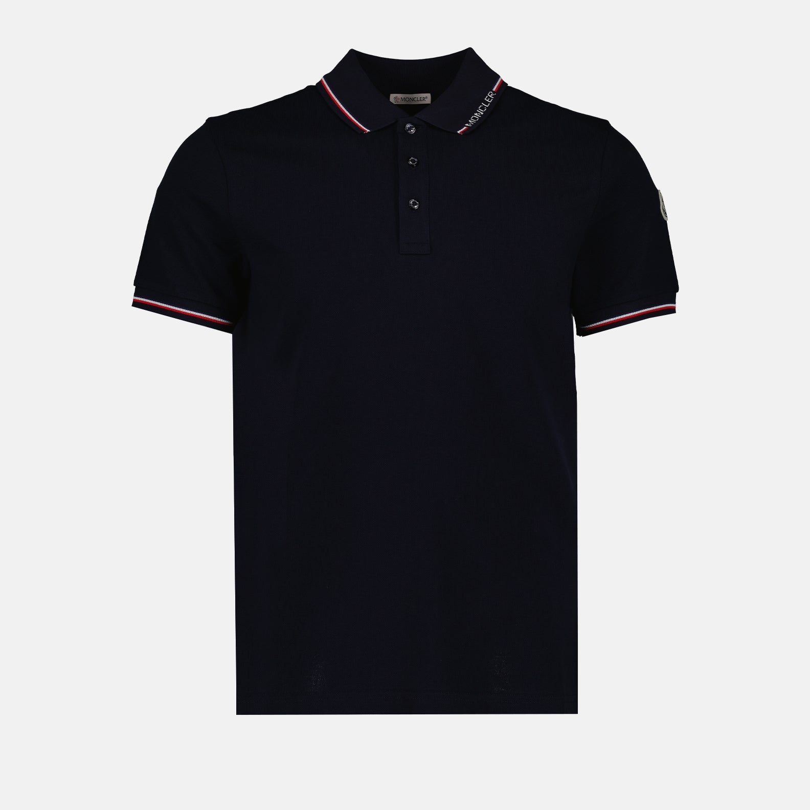 Polos Polo à logo et liseré Moncler Azul Homme