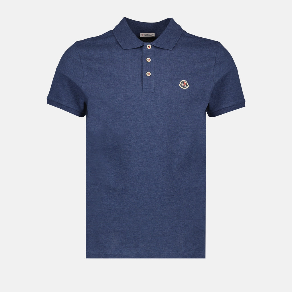 Polo shirts Logo polo shirt Moncler Blue Man