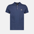Polo shirts Logo polo shirt Moncler Blue Man