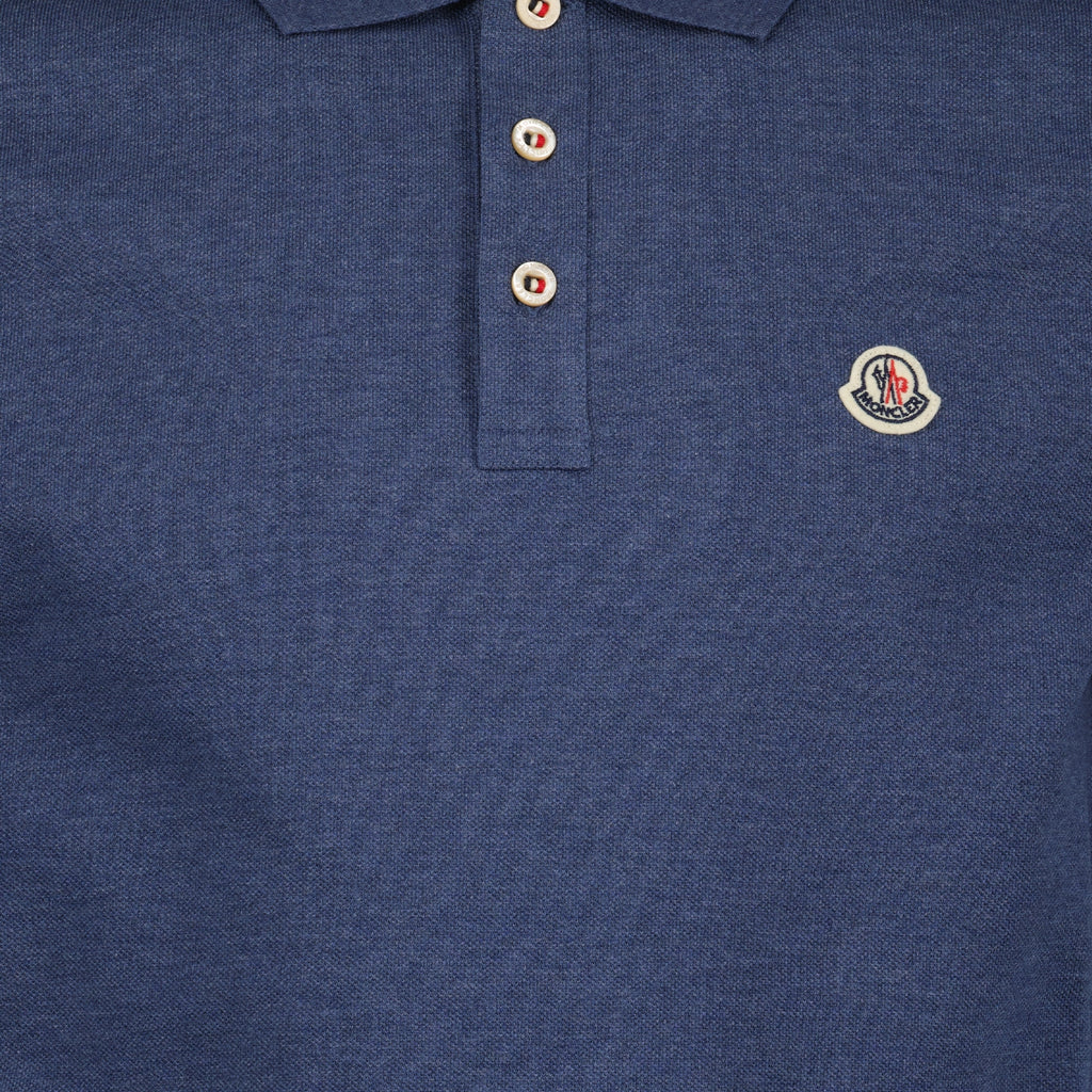 Polo shirts Logo polo shirt Moncler Blue Man
