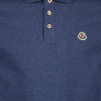 Polo shirts Logo polo shirt Moncler Blue Man