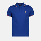 Polos Polo à logo et liseré Moncler Azul Homme