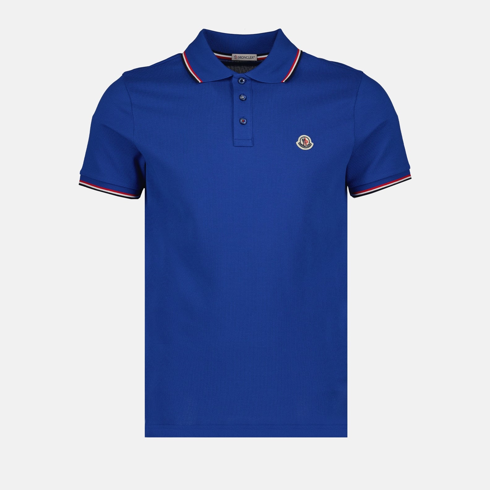 Polos Polo à logo et liseré Moncler Azul Homme