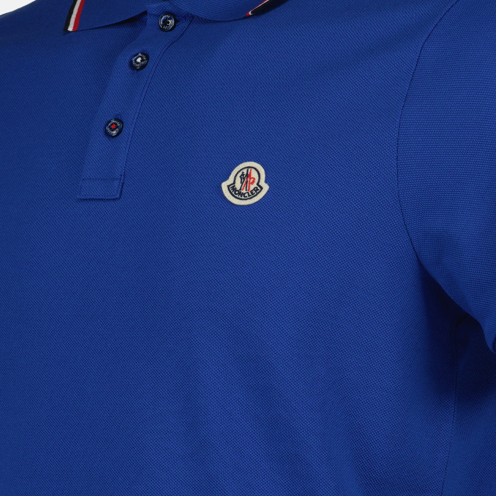 Polos Polo à logo et liseré Moncler Azul Homme