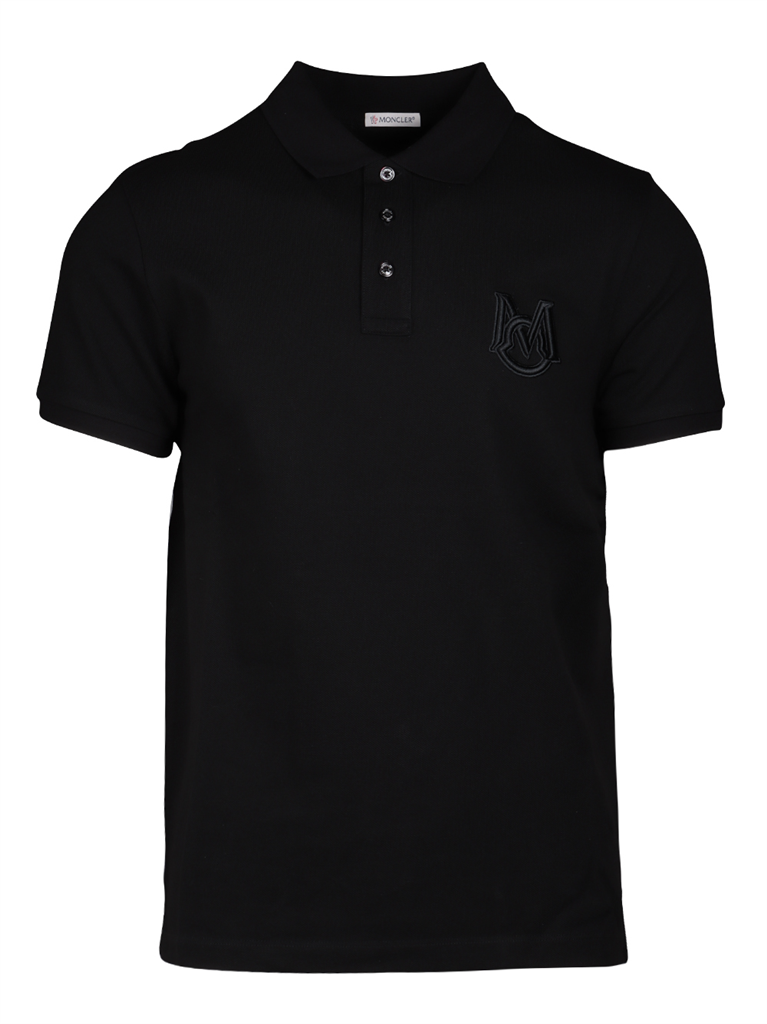Poloshirts Polo brodé Moncler Schwarz Homme