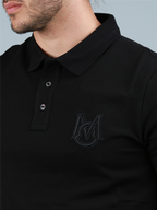Poloshirts Polo brodé Moncler Schwarz Homme