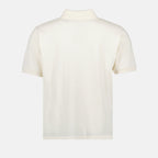 Polo Polo Cassandre en piqué de coton Saint Laurent Bianco Homme