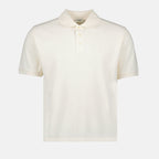 Polo Polo Cassandre en piqué de coton Saint Laurent Bianco Homme