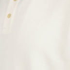 Polo Polo Cassandre en piqué de coton Saint Laurent Bianco Homme