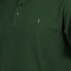 Polos Polo Cassandre en piqué de coton Saint Laurent Vert Homme