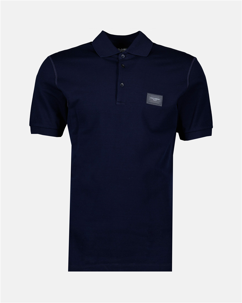 Polos Polo à plaque logo Dolce & Gabbana Azul Homme