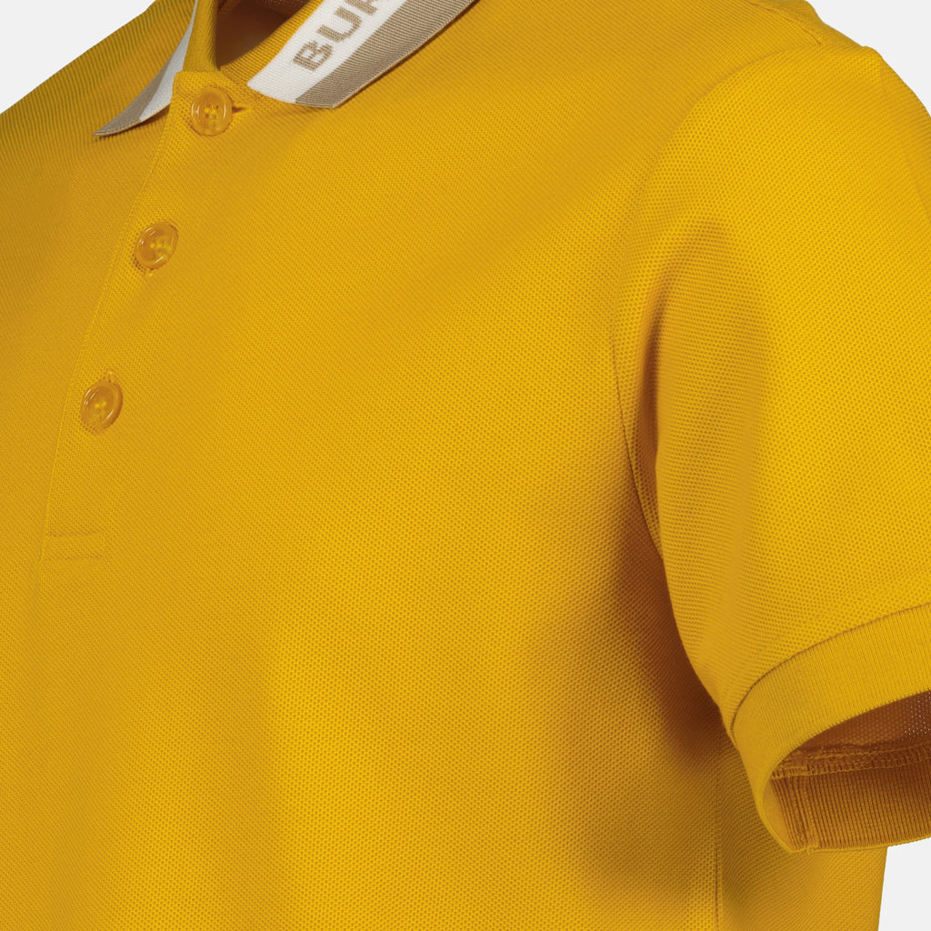 Polos Polo en piqué Burberry Amarillo Homme