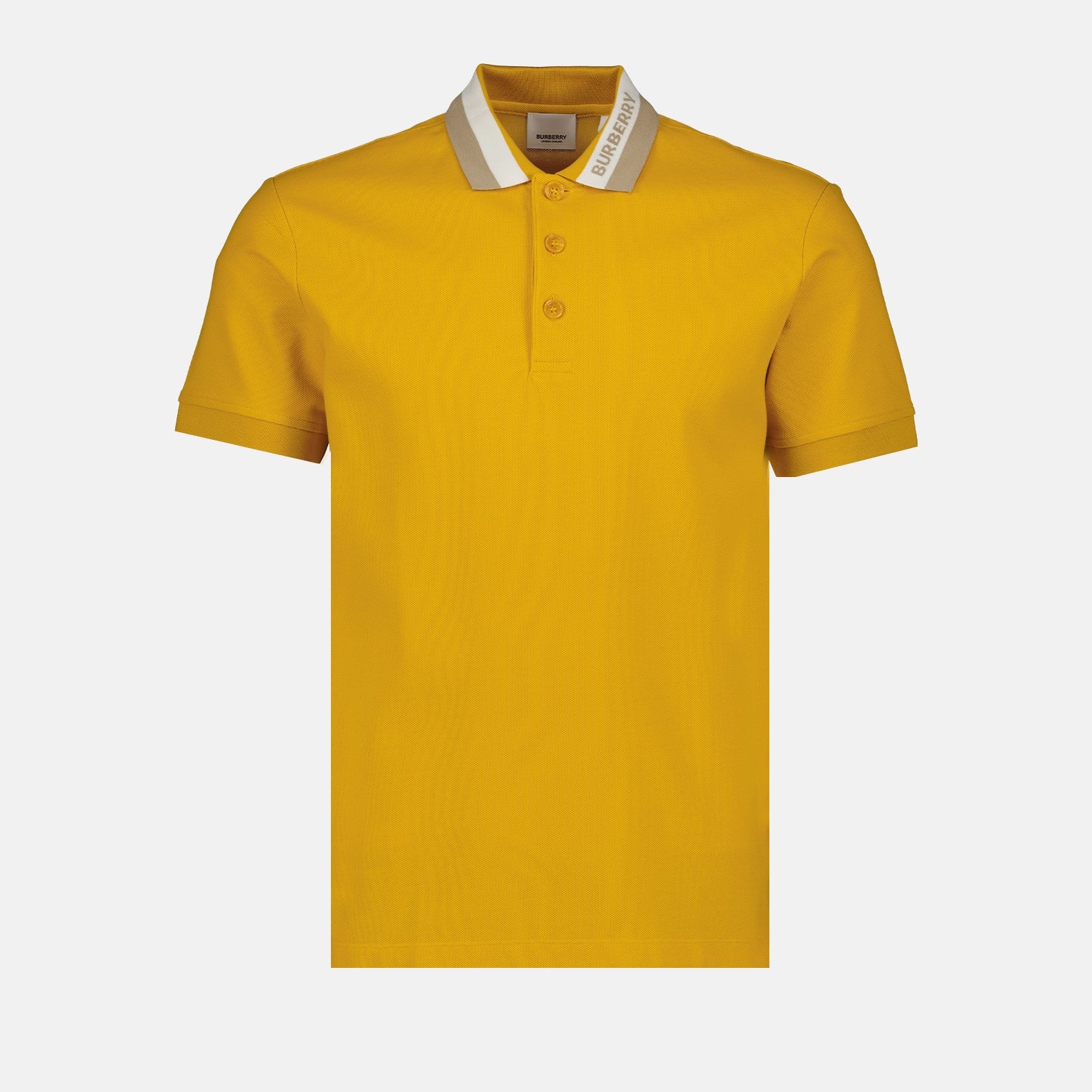 Polos Polo en piqué Burberry Amarillo Homme