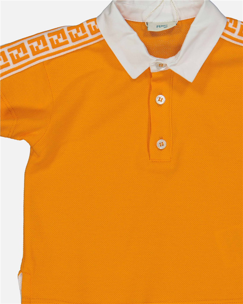 Prendas Polo FF Fendi Naranja Niños