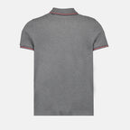 Polos Polo à logo et liseré Moncler Gris Homme