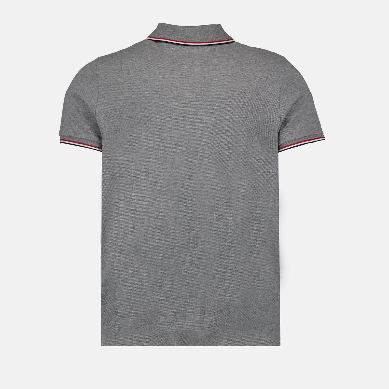 Polos Polo à logo et liseré Moncler Gris Homme