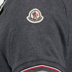 Polos Polo à logo et liseré Moncler Cinza Homme