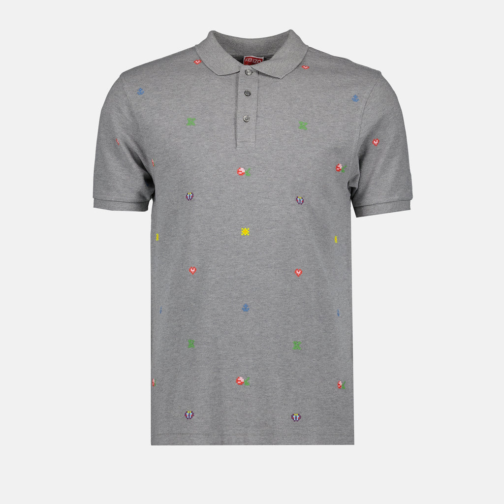 폴로 셔츠 Polo Kenzo Pixel Kenzo 회색 Homme