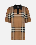 Polos Polo à carreaux Burberry Marrom Femme