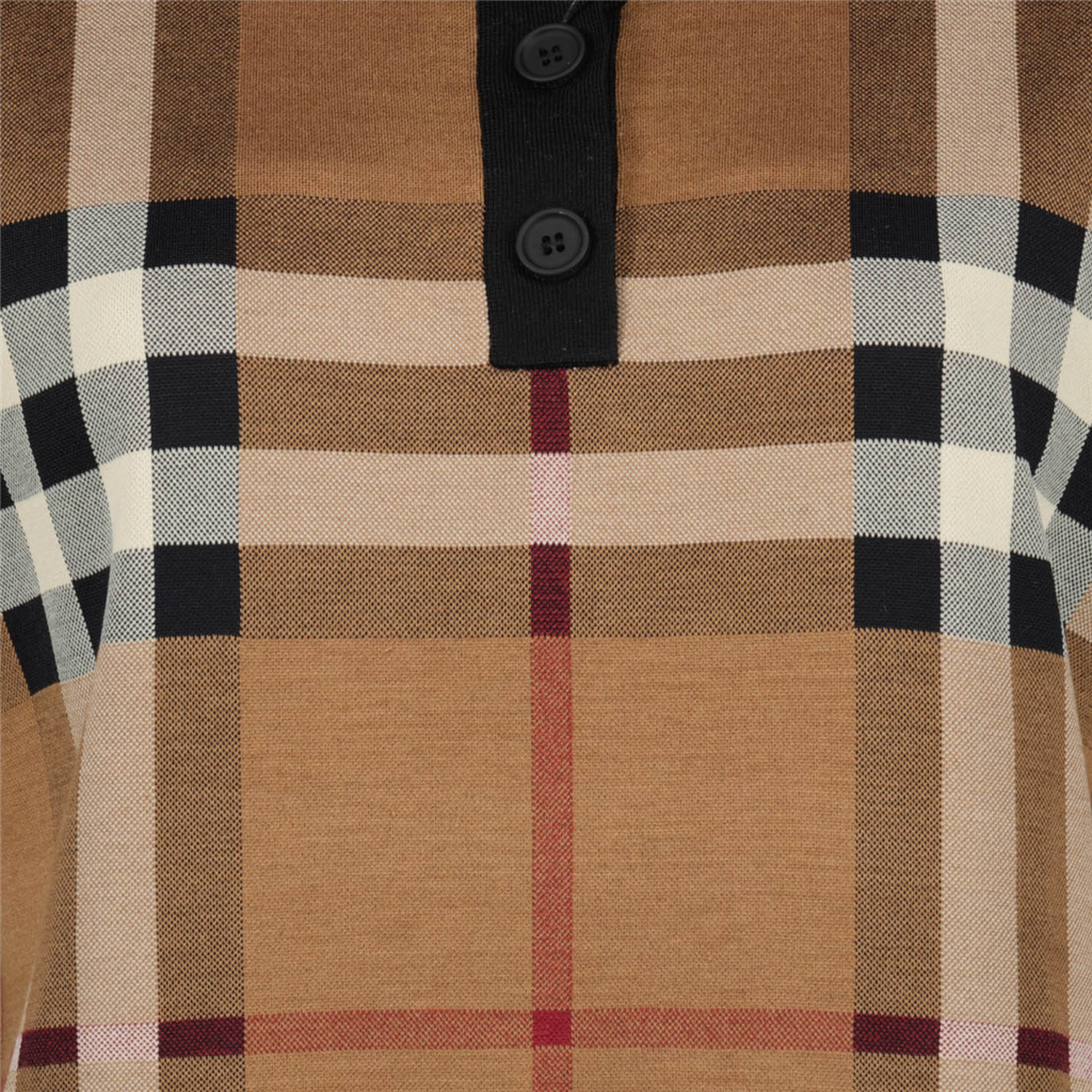Polos Polo à carreaux Burberry Marrón Femme