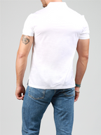 Polos Polo à logo bande Alexander McQueen Blanco Homme