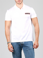 Polos Polo à logo bande Alexander McQueen Blanco Homme