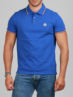 Polo shirts Logo polo shirt Moncler Blue Man