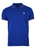 Polo shirts Logo polo shirt Moncler Blue Man
