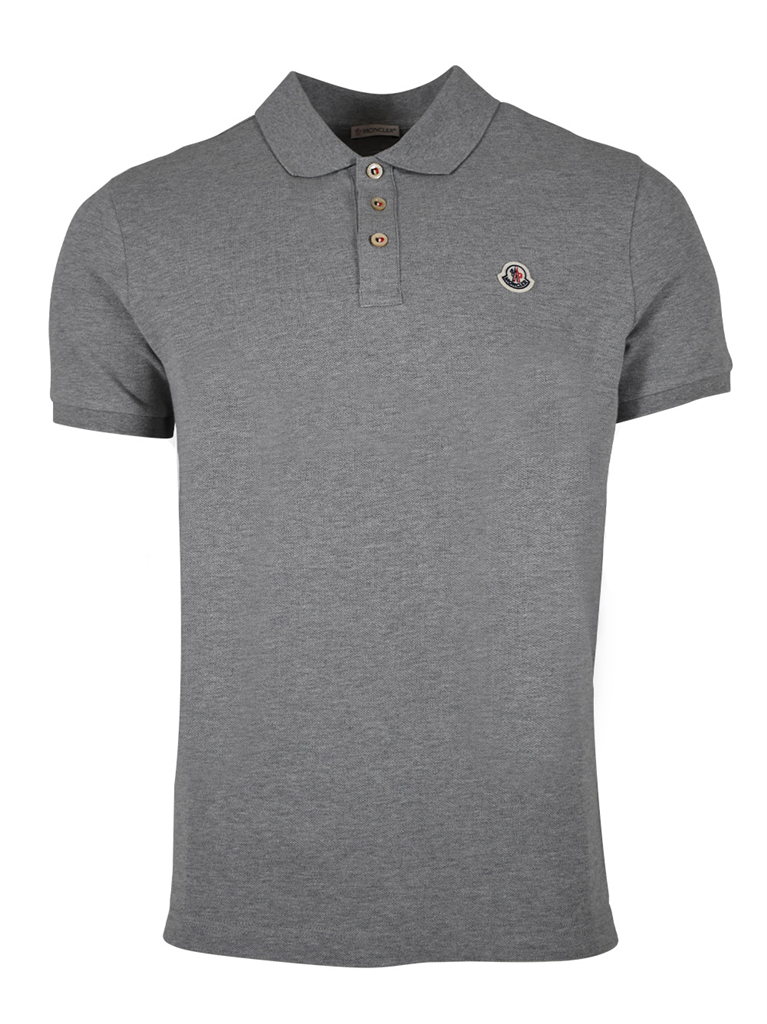 Polo shirts Logo polo shirt Moncler Gray Man