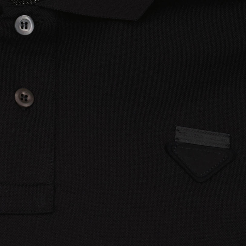 Polos Polo logo Prada Preto Homme