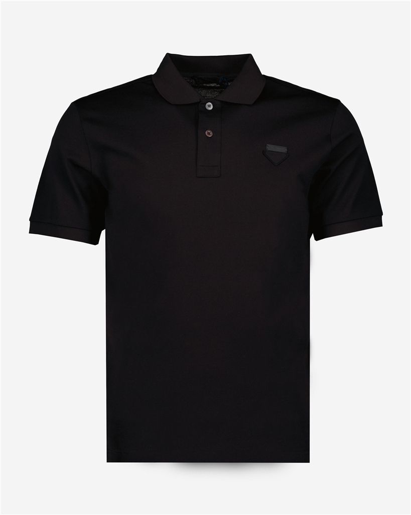 Polos Polo logo Prada Preto Homme