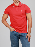 Polos Polo logo Moncler Rojo Homme