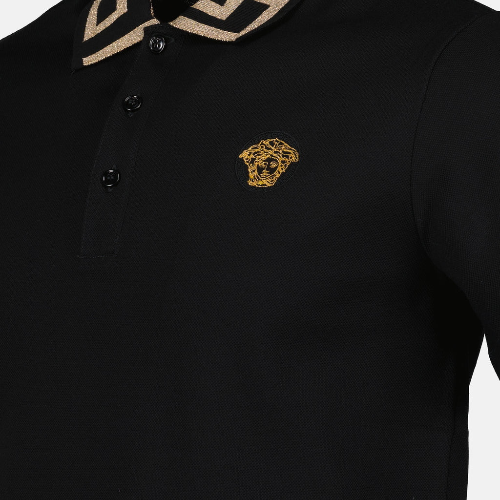 Polos Polo Medusa Greca Versace Negro Homme